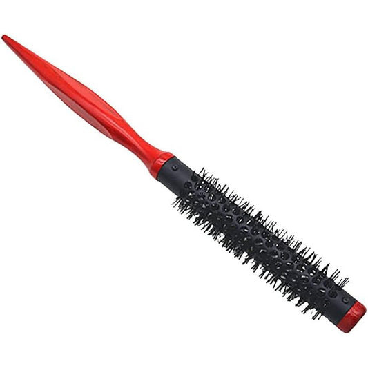Anti Static Hairbrush Mini Ultra Thin Hair Styling Brush Nylon Bristles Hairbrush for Hair Styling, Drying, Curling, Red,Black