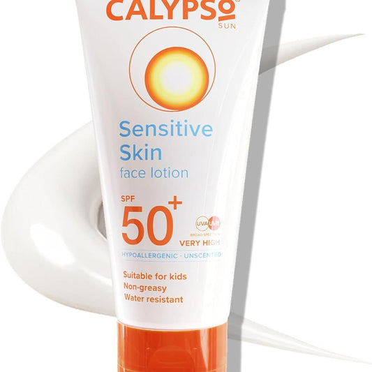 Sensitive Skin Face Sun Lotion | SPF 50+, Very High Protection, Hypoallergenic Sunscreen, Suitable for Kids, Water Resistant, 50Ml