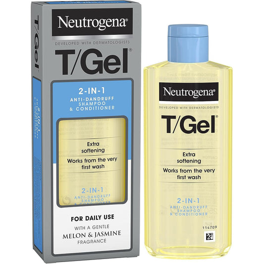 T/Gel 2 in 1 Anti-Dandruff Shampoo and Conditioner (1X 250Ml), Shampoo and Conditioner to Help Fight Dandruff from First Wash, Haircare for Soft, Shiny Healthy-Looking Hair and Scalp
