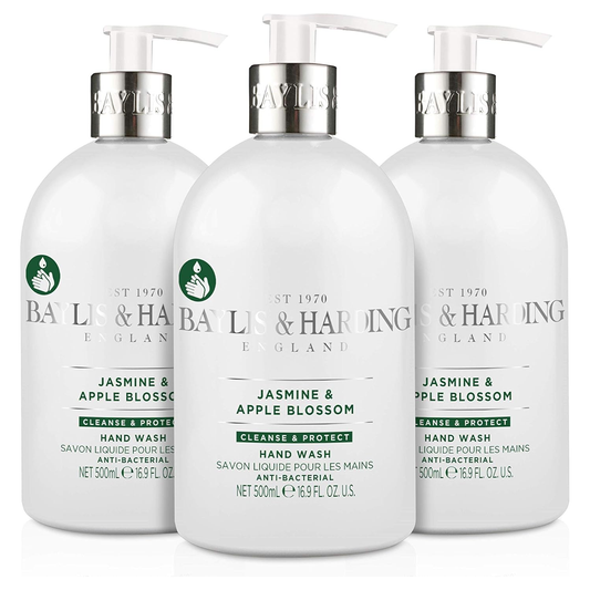 Baylis & Harding - Jasmine and Apple Blossom Anti-Bacterial Hand Wash 500 ml (Pack of 3)