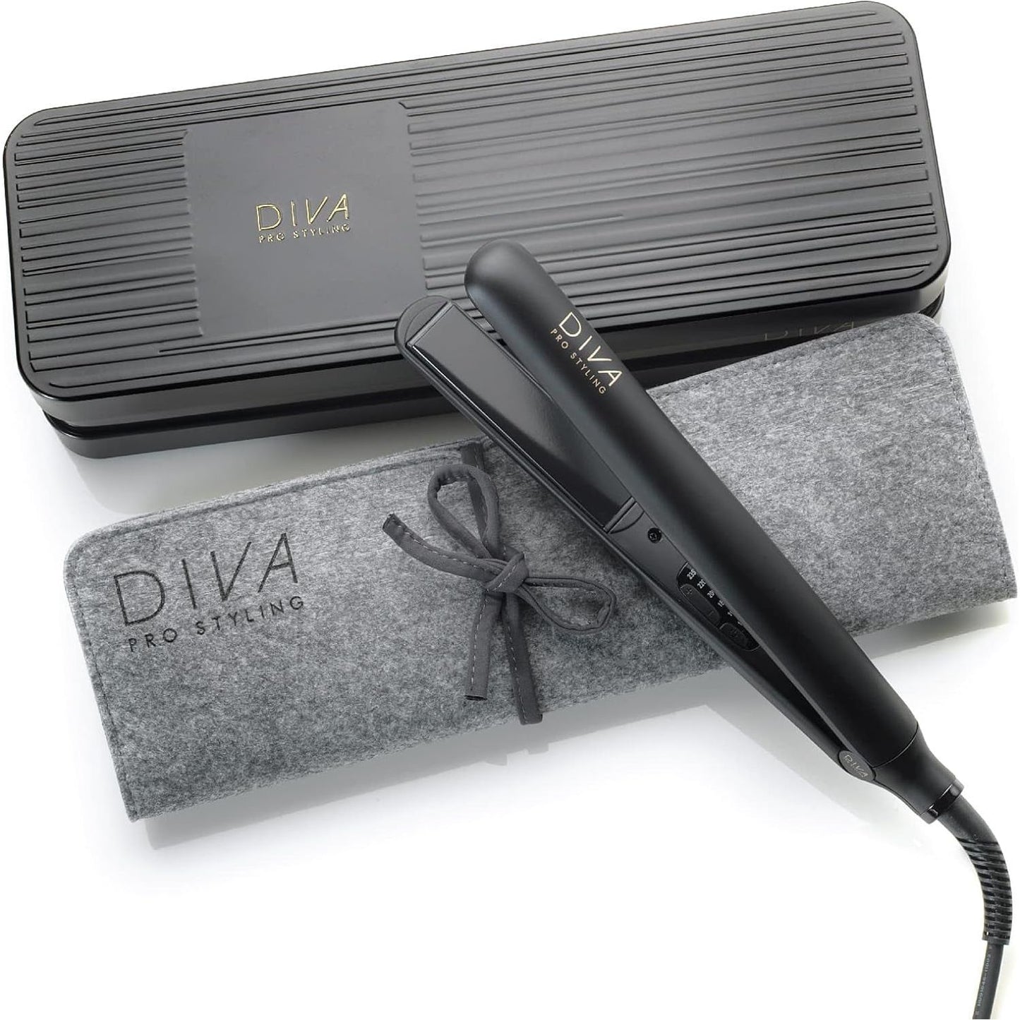 Rapida 4000 Pro Dryer Blush - 2200W Professional Hairdryer with Ionic Conditioning, PRO114 & Digital Straightener and Styler Onyx