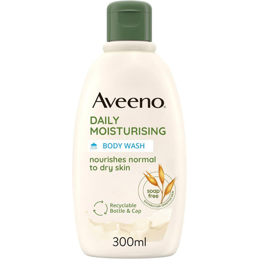 Daily Moisturising Body Wash, with Soothing Oat, Suitable for Sensitive Skin, Gently Cleanses and Nourishes, Soap-Free, Lightly Scented, 300Ml