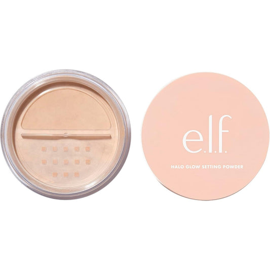 , Halo Glow Setting Powder, Silky, Weightless, Blurring, Smooths, Minimizes Pores and Fine Lines, Creates Soft Focus Effect, Medium, Semi-Matte Finish 6.8G