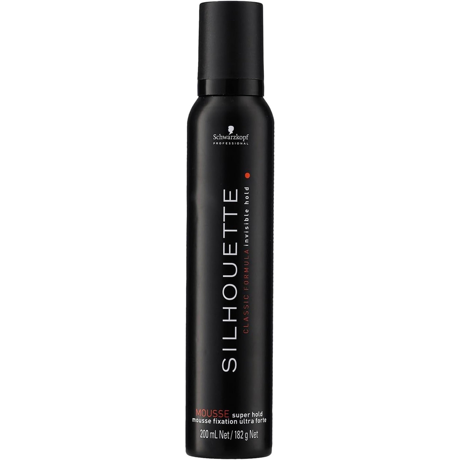 Silhouette Super Hold Hair Mousse for Hair Styling without Overburdening Strong Invisible Long Lasting Hold Quick Drying Non Sticky Super Shine 200 Ml