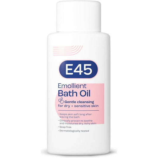 Bath Oil 500 Ml –  Bath Oil Emollient to Moisturise & Hydrate Dry Skin – Gently Cleanses for Soft Skin – Soap Free & Perfume Free Emollient Bath & Shower Oil Body Wash - Dermatologically Tested