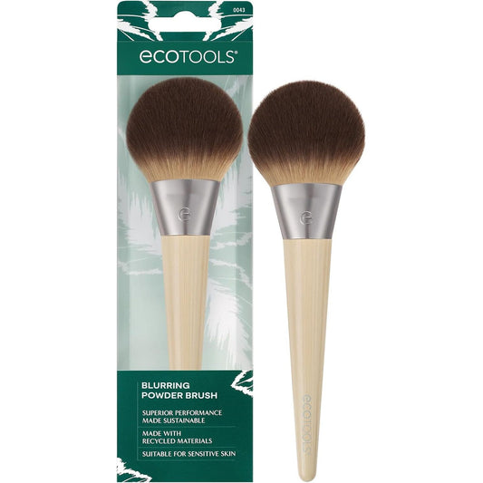 Blurring Powder Makeup Brush, for Loose & Pressed Powder, Large Makeup Brush for All-Over Application, Fluffy, Synthetic Bristles, Eco Friendly, Cruelty-Free, & Vegan, 1 Count