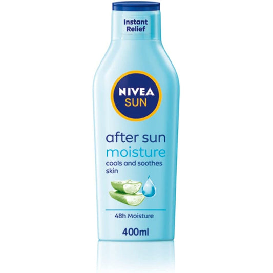 SUN after Sun Moisturising Soothing Lotion (400 Ml), Cooling Moisturiser with Aloe Vera, Naturally Soothing after Sun Care with 24-Hour Effectiveness