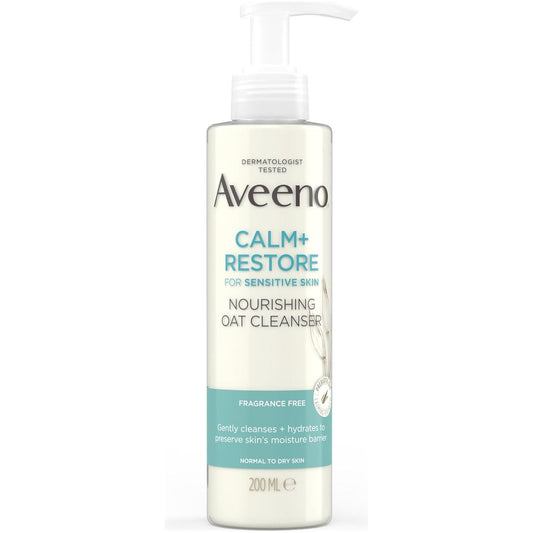Face Calm+Restore Nourishing Oat Cleanser (1X 200Ml), Non-Foaming, Gentle Cleanser with Prebiotic Oat and Calming Feverfew, Helps Preserve Skin'S Barrier