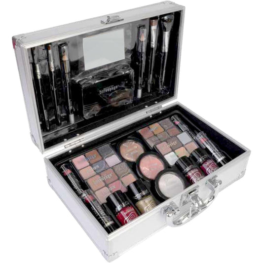 , Bon Voyage Makeup Set, 43-Piece Make up Kit with Professional Make Up, Includes Lipstick, Eyeshadow, Blush, Nail Polish and More, Makeup Kit for Women